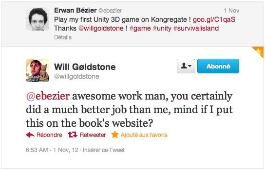 Will Goldstone's tweet about Survival Island: Developer's Cut