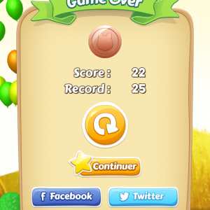 Ecran de Game Over